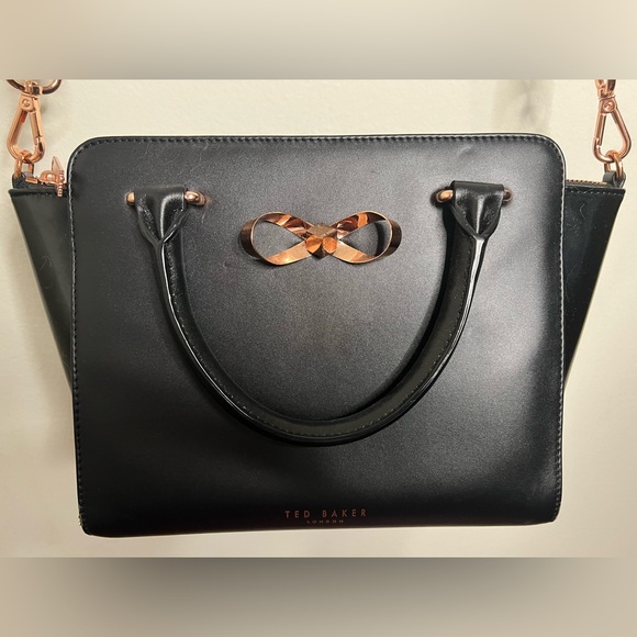 TED BAKER Loop Bow Leather Tote Bag - Picture 5 of 7